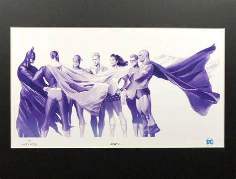 ALEX ROSS rare JUSTICE LEAGUE ORIGINS matted litho NYCC 2018 AP 69/75 ...
