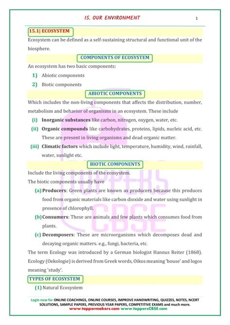 Image result for Class 10 Science Chapter 15 Notes