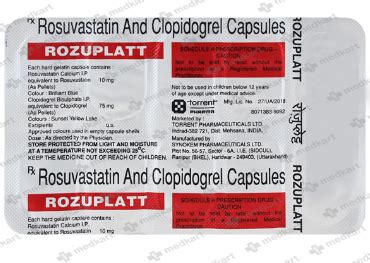 ROZUPLATT 10MG CAPSULE 10'S : View Price, Combination and Alternatives ...