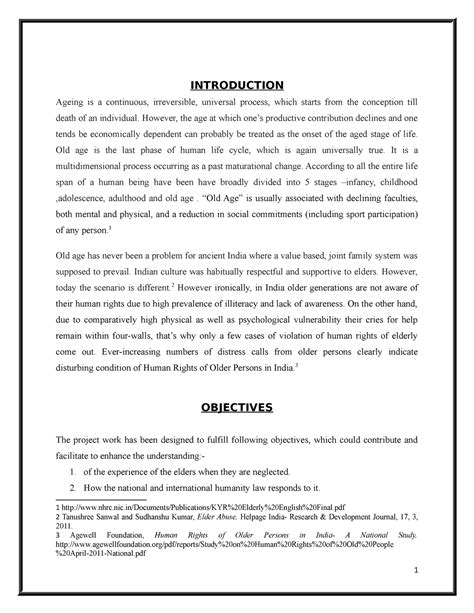 International humanitarian Law - INTRODUCTION Ageing is a continuous ...