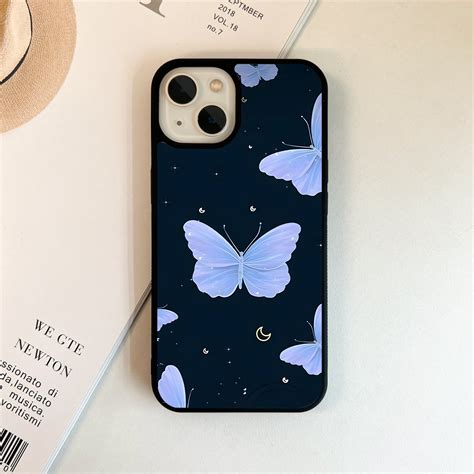 Butterfly With Stars Pattern Glass Case – Phone Villa