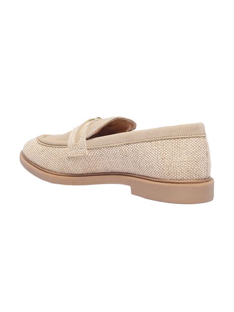 Angelia Beige Flat Loafers – Monrow Shoes