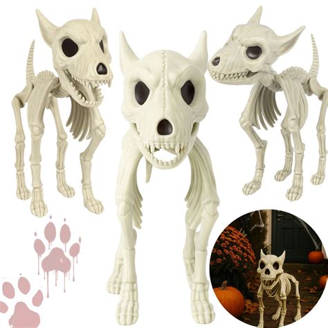 Dekoracje Halloween Szkielet Kościotrup Psa Figurka Pieska Party 25 X ...