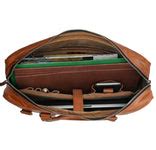 MT Brown Leather Laptop Briefcase |Leather Briefcase For Men | MaheTri