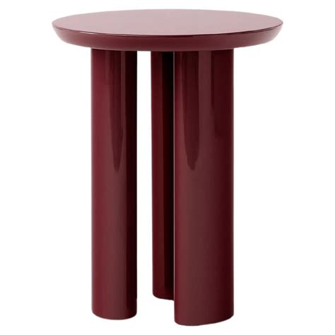 Elegant Red Side Table for Modern Living Spaces