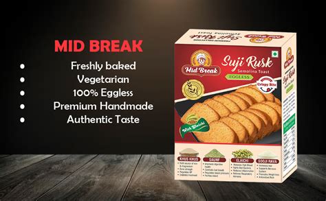 MidBreak Suji Rusks | Saunf & Elaichi 3-in-1 Premium Handmade Rusks ...