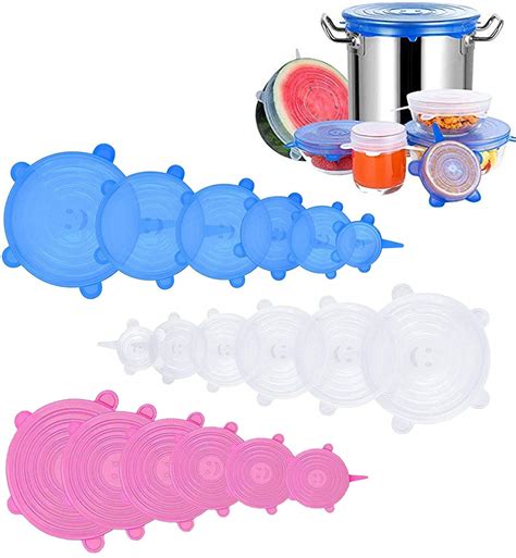 Buy Genric Shweta Easy Silicone Lid Set, Silicon lids for containers ...