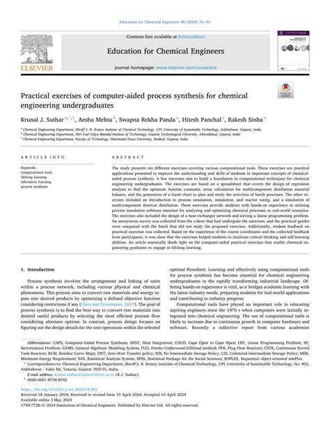 Image result for Computer Aided Chemical Engineering