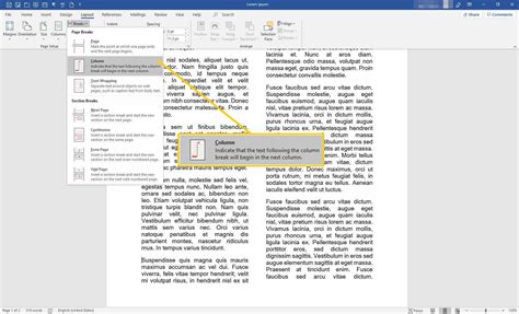 Image result for Column Break Word