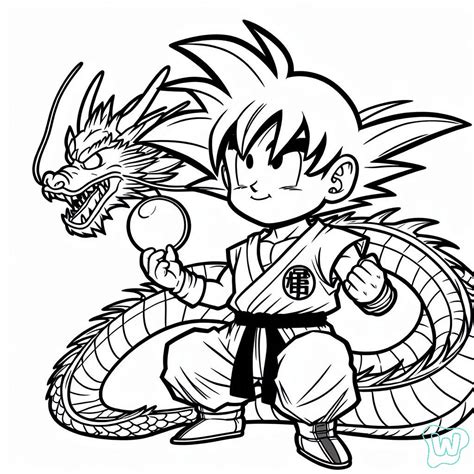 78 Goku para colorir - Baixe PDF e imprima gratuitamente