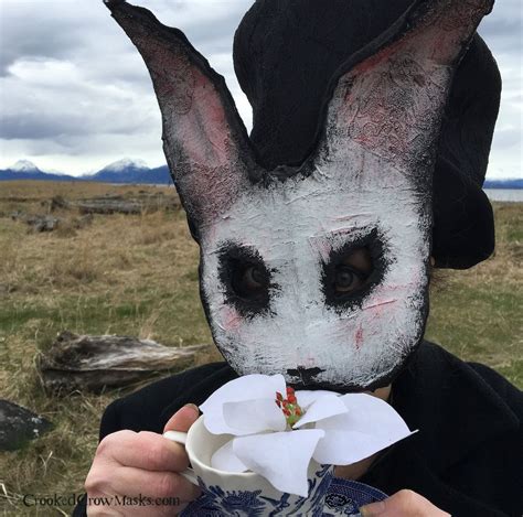 Scary rabbit mask creepy easter bunny mask adult halloween costume ...