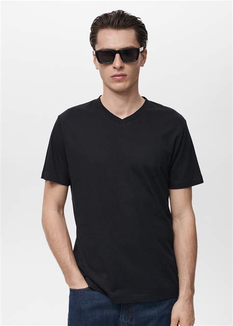 V-neck T-shirt - Men | MANGO United Kingdom