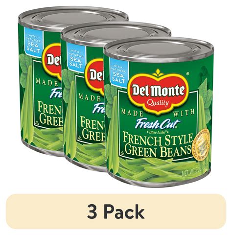 (3 pack) Del Monte Blue Lake French Style Green Beans, 8 oz Can, Canned ...
