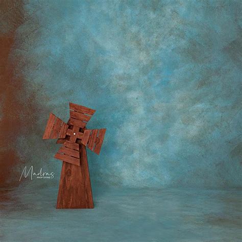 Copperish Turquoise - 7 By 12- Canvas Painted Backdrop | Madras Prop ...