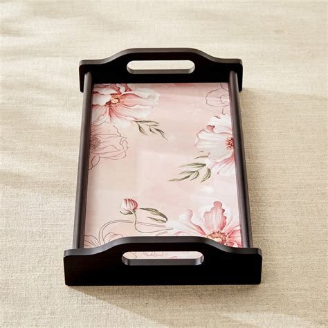Buy Alora Blush Serenity Wooden Printed Serving Tray - 35.5x20.5x6cm ...