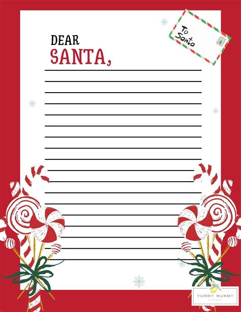 Dear Santa Letter Template Printable