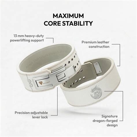 Dragonforged Ice White 13mm Powerlifting Belt (Limited Edition) – Soulgrip