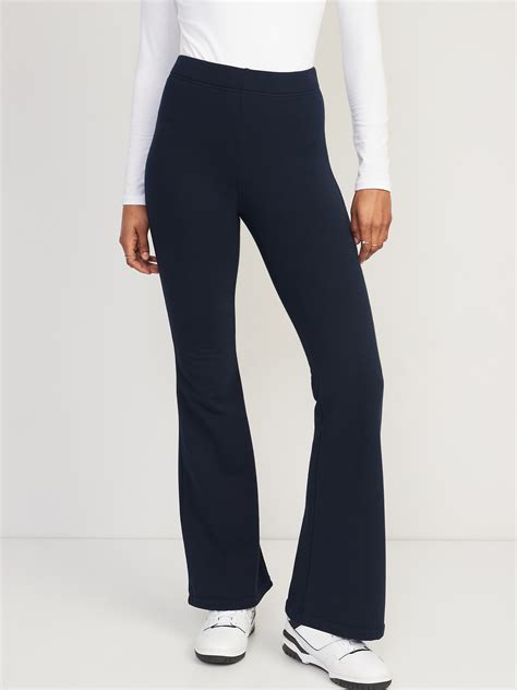 High-Waisted Fleece-Lined Flare Leggings for Women | Old Navy