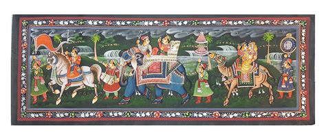 Rajasthani Wall Decor Royal Rajasthani Painting On Silk : Amazon.in ...
