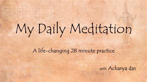My Daily Meditation