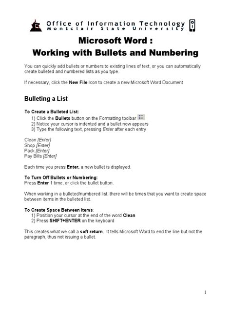 Image result for Using Bullets in Word 7