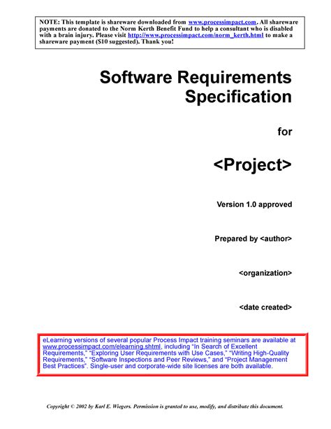 Srs template - SRS document - Software Requirements Specification for ...