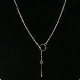 Lariat Gold Charm Necklace