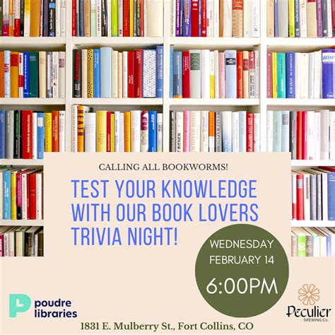 Book Lovers Trivia with Poudre River Public Library! (Fort Collins)