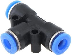 CRAFTSFY Pneumatic Push in Plastic (10x10x10 MM T) Air Tub Fitting ...