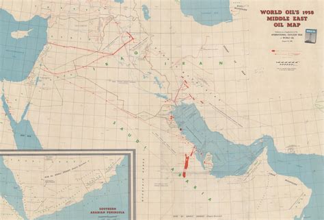 World Oil's 1958 Middle East Oil Map - Neatline