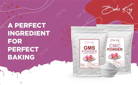 BAKE KING Combo CMC Powder (Carboxymethyl Cellulose) and GMS Powder ...