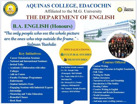 AQUINAS COLLEGE - English Department
