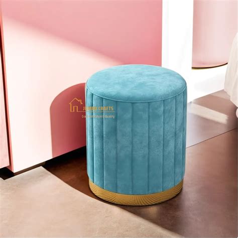 JUMBO CRAFTS Ottoman Stool for Living Room Sitting Pouffes Upholstered ...