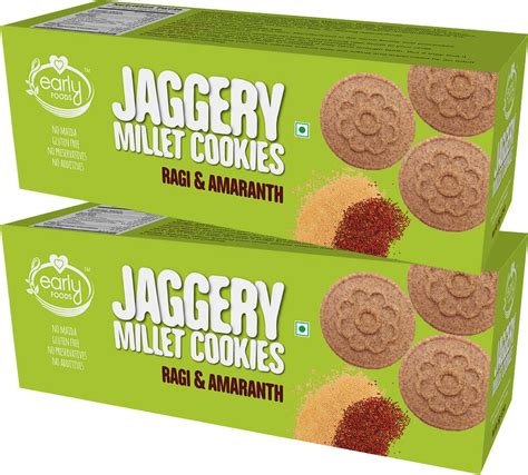 Buy EARLY FOODS PACK OF 2 - ORGANIC MULTI-GRAIN MILLET JAGGERY COOKIES ...