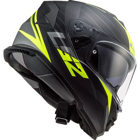 LS2 FF800 Storm Nerve Black Hi Viz Yellow Gloss Helmet– Moto Central