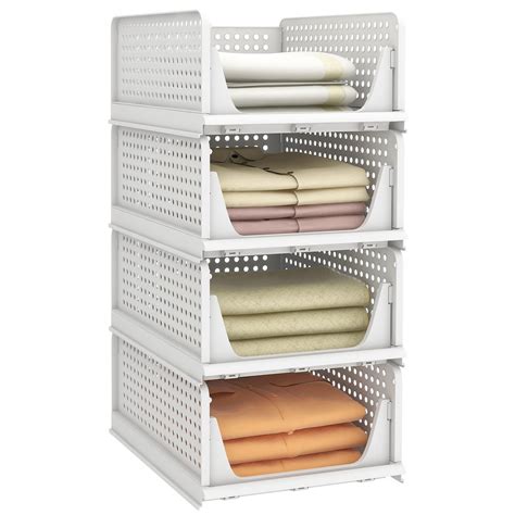 Image result for Plastic Stackable Storage Shelves