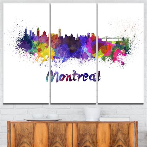 Montreal Skyline Cityscape on Canvas Art Wall Photgraphy Artwork Print ...