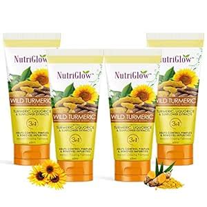 NutriGlow Wild Turmeric Face Wash With Orange Extract for Glowing Skin ...
