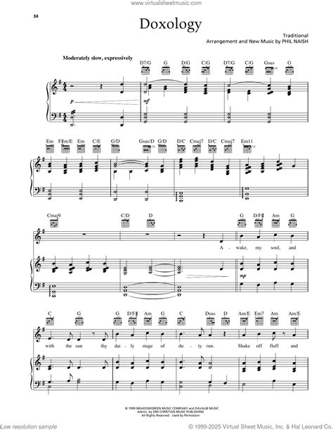 Steve Green: Doxology sheet music for voice, piano or guitar