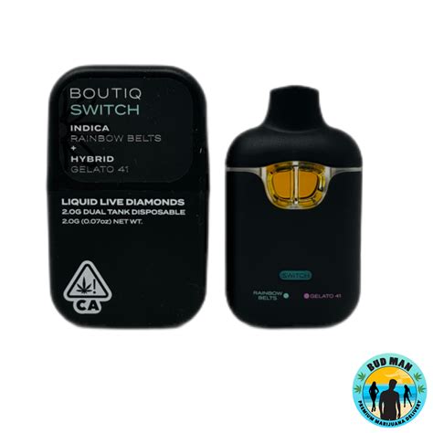 Boutiq SWITCH Liquid Live Diamonds Vape (2 grams – 22 options): Bud Man ...