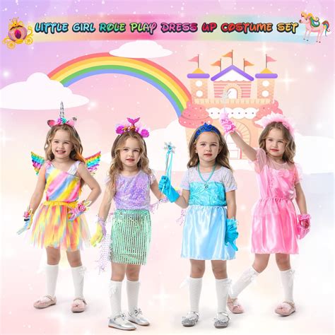 Buy Princess Dress Up Clothes for Little Girls Princess Dress Up Trunk ...