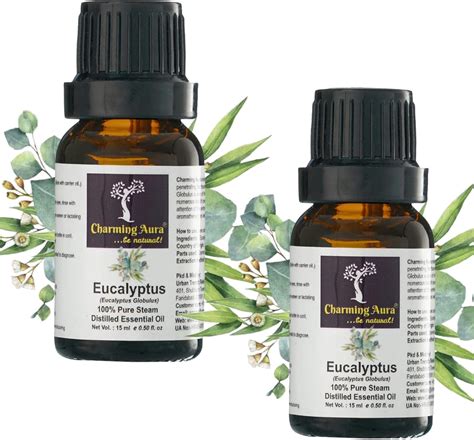 Charming Aura- Pack of 2 Eucalyptus Essential Oils for Hair, Beard ...