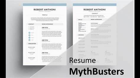 The Common Myths In Resume Writing - Busted