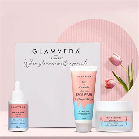 Glamveda Korean Glass Skin Rice & Ceramide 3 Step Daily Skincare ...