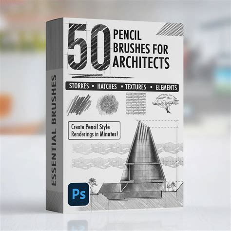 50 Photoshop Pencil Brushes For Architects – Learn Architecture Online