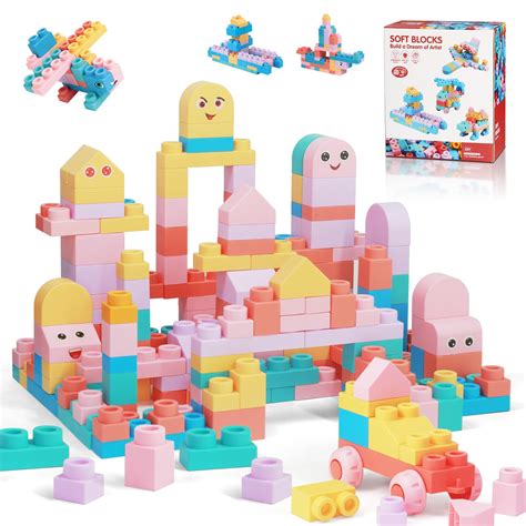 Amazon.com: Soft Building Block Sets for Toddler Aged 2 3 4 5 6 Years ...