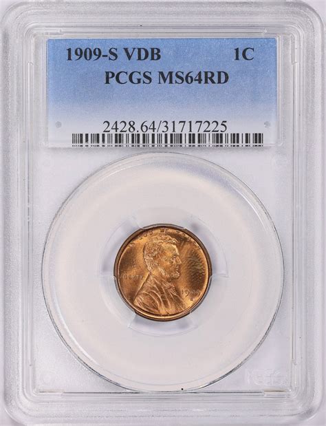 1909-S Lincoln Cent V.D.B. PCGS MS-64 RD (Item 1839929 ...