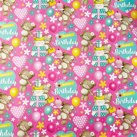Buy Hugs Pink Birthday Wrapping Paper - 24 Sheets for GBP 3.99 | Card ...