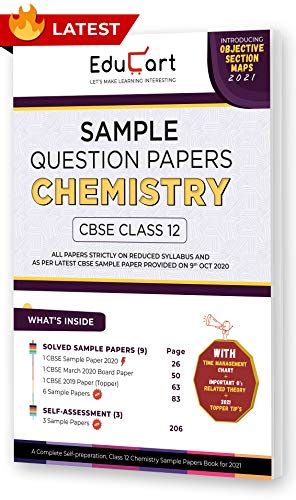 Educart CBSE Class 12 Chemistry Sample Question Papers 2021 (As Per 9th ...