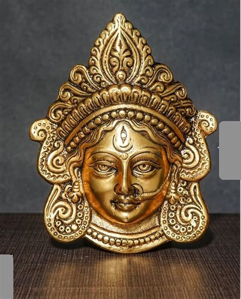 Buy SKSM METALS Goddess Durga Face Wall Hanging Sculpture Hindu ...